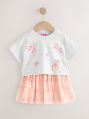 Pink/Grey Barbie T-Shirt & Skirt Set (3mths-7yrs) - Image 5 of 9