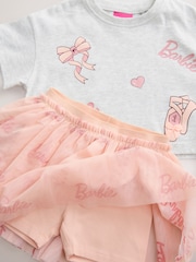 Pink/Grey Barbie T-Shirt & Skirt Set (3mths-7yrs) - Image 8 of 9