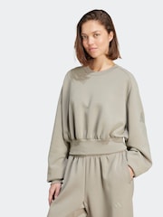 adidas Green ALL SZN Soft Lux Loose Sweatshirt - Image 1 of 6