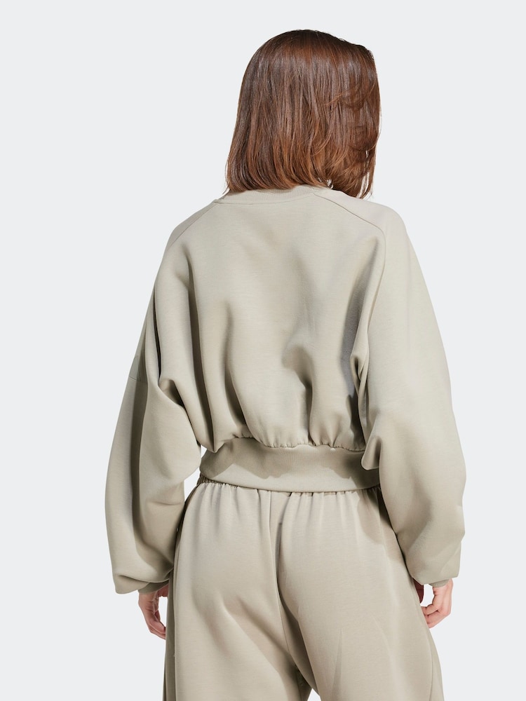 adidas Green ALL SZN Soft Lux Loose Sweatshirt - Image 2 of 6