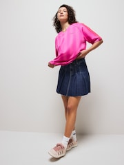 adidas Originals Pink Linear Oversize T-Shirt - Image 4 of 5