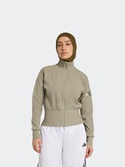 adidas Green ALL SZN Winterized Full Zip Track Top - Image 1 of 6
