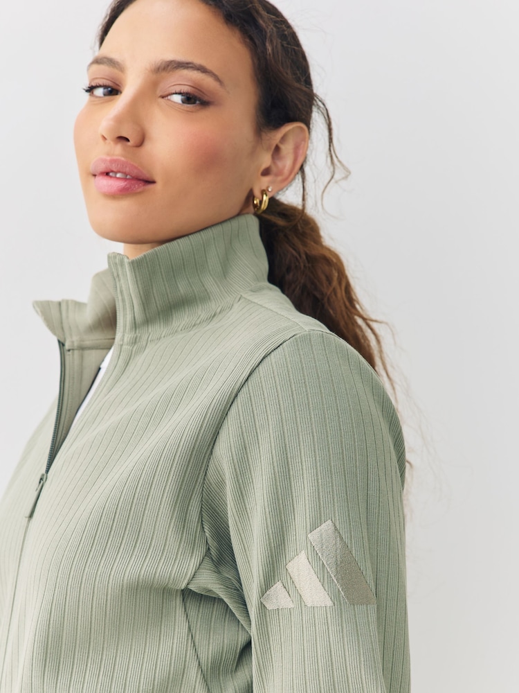 adidas Green ALL SZN Winterized Full Zip Track Top - Image 4 of 4 adidas Green ALL SZN Winterized Full Zip Track Top - Image 4 of 4