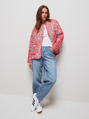 adidas Originals Red Liberty Print Jacket - Image 2 of 4