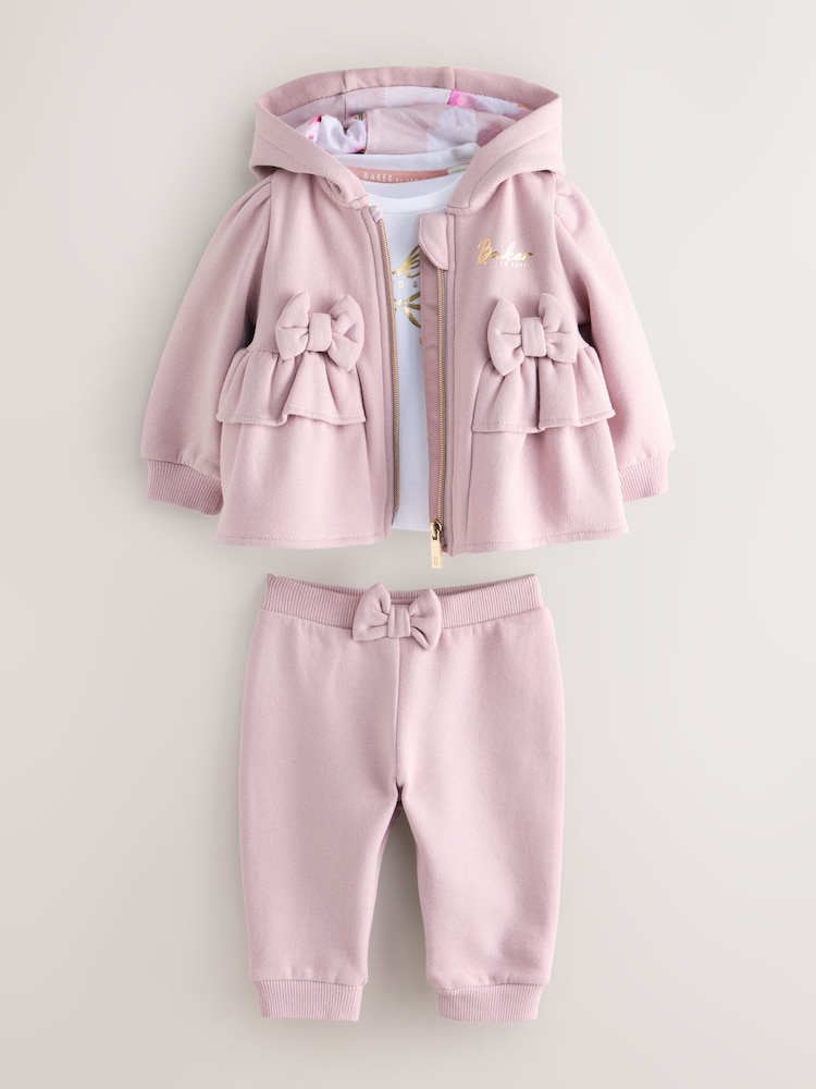 Baker by Ted Baker Pink Sweat Top & Joggers Set - Image 1 of 9