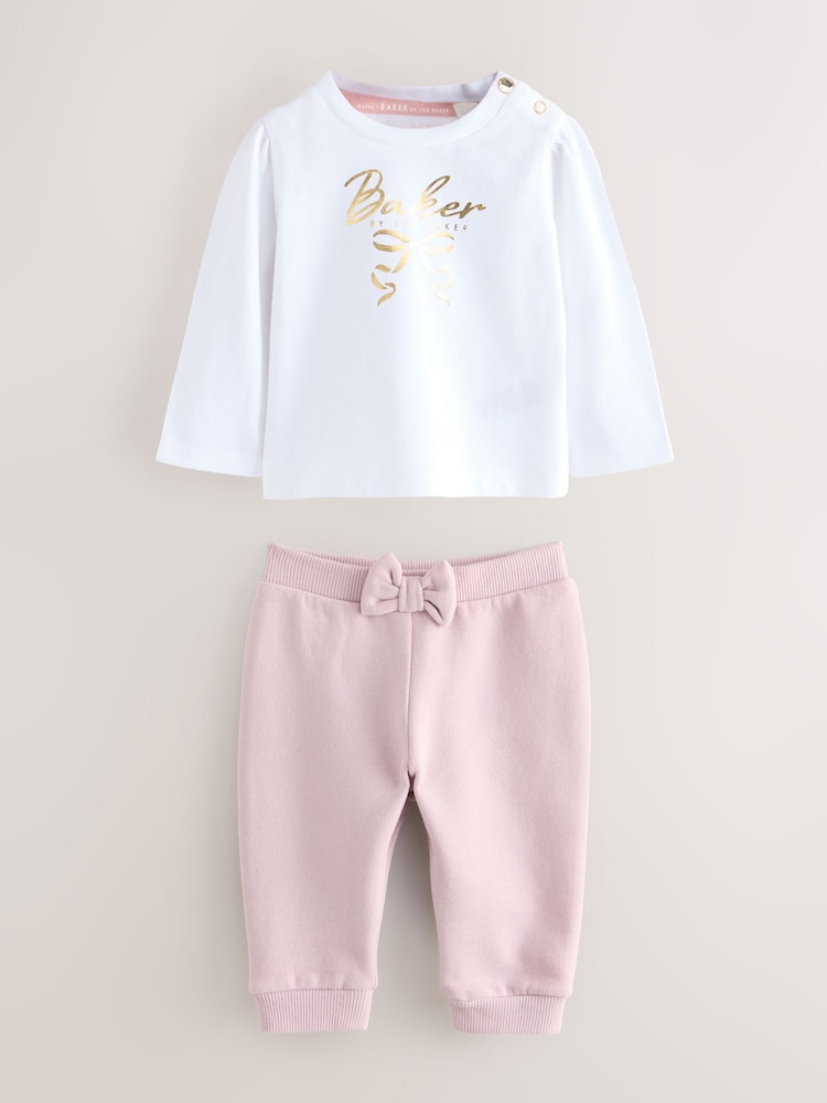 Baker by Ted Baker Pink Sweat Top & Joggers Set - Image 2 of 9