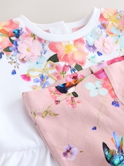Conjunto de camiseta peplum rosa e leggings estampadas Baker by Ted Baker 2 peças - Imagem 12 de 17