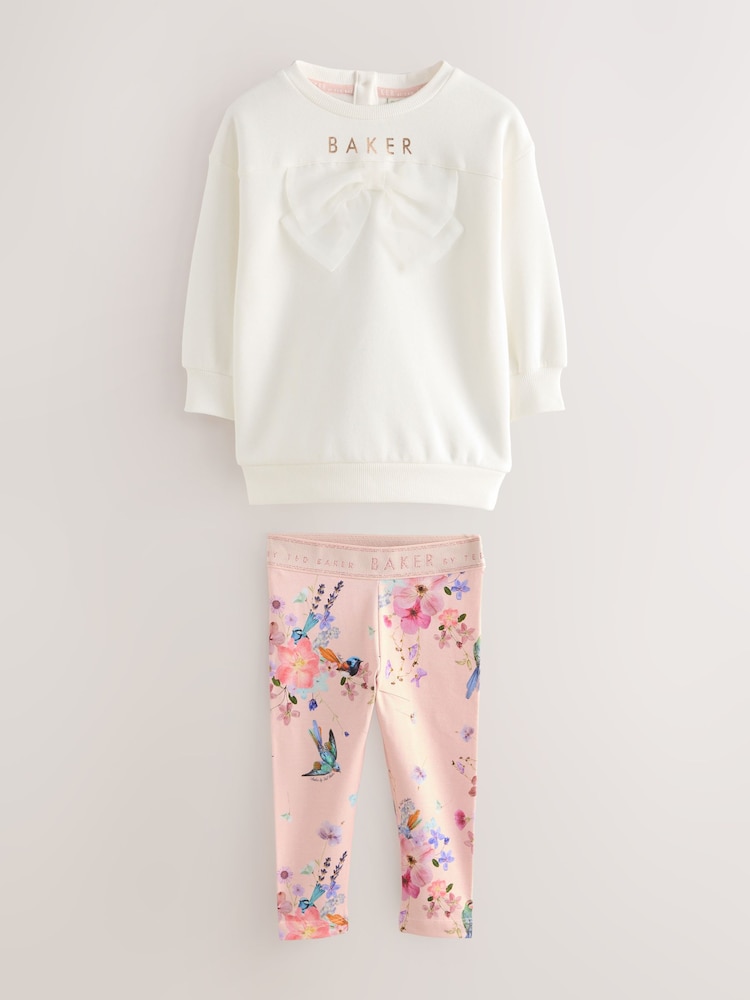 Baker by Ted Baker Longline Bow Sweat Tops & Leggings Set 2 Piece - Image 1 of 5