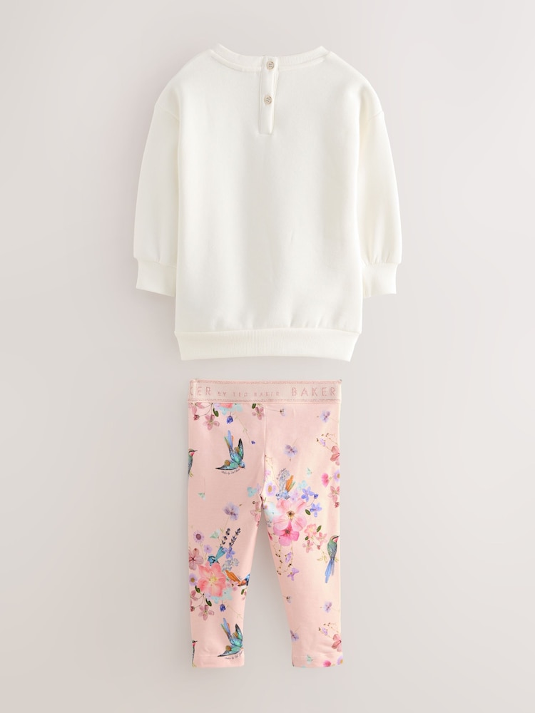 Baker by Ted Baker Longline Bow Sweat Tops & Leggings Set 2 Piece - Image 2 of 5
