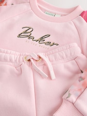 Baker by Ted Baker Floral Print Organza Sweatshirt & Joggers Set 2 Piece - Image 10 of 13