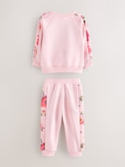 Baker by Ted Baker Floral Print Organza Sweatshirt & Joggers Set 2 Piece - Image 9 of 13