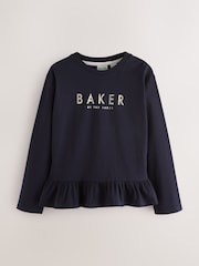 Baker by Ted Baker Graphic Print Frill Long Sleeve T-Shirts 3 Pack - Image 2 of 9