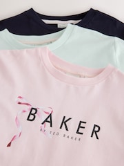 Baker by Ted Baker Graphic Print Frill Long Sleeve T-Shirts 3 Pack - Image 7 of 9