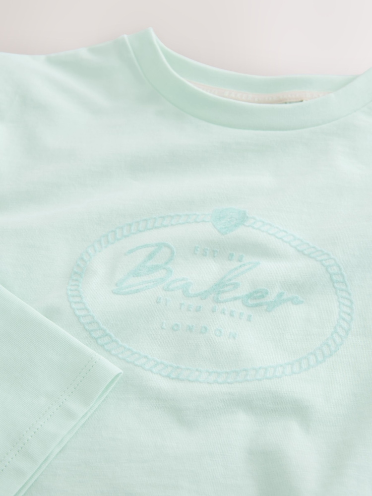 Baker by Ted Baker Graphic Print Frill Long Sleeve T-Shirts 3 Pack - Image 9 of 9