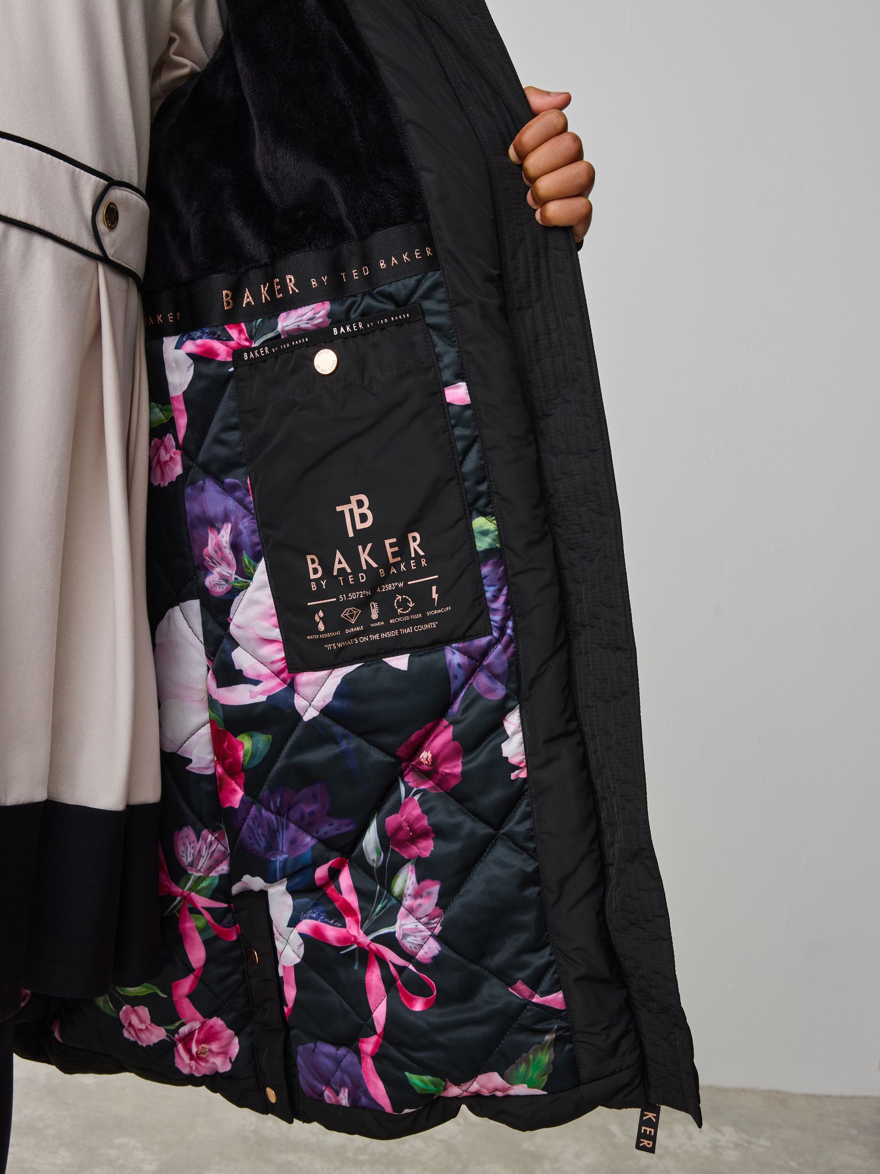 Buy Baker by Ted Baker Shower Resistant Longline Bow Back Belted