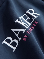 Baker by Ted Baker Floral Print Panel Sweat & Wide Leg Joggers Set 2 Piece - Image 10 of 11