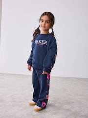 Baker by Ted Baker Floral Print Panel Sweat & Wide Leg Joggers Set 2 Piece - Image 3 of 11