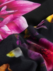 Baker by Ted Baker Flower Print Black Sweat Top and Leggings Set 2 Piece - Image 10 of 13