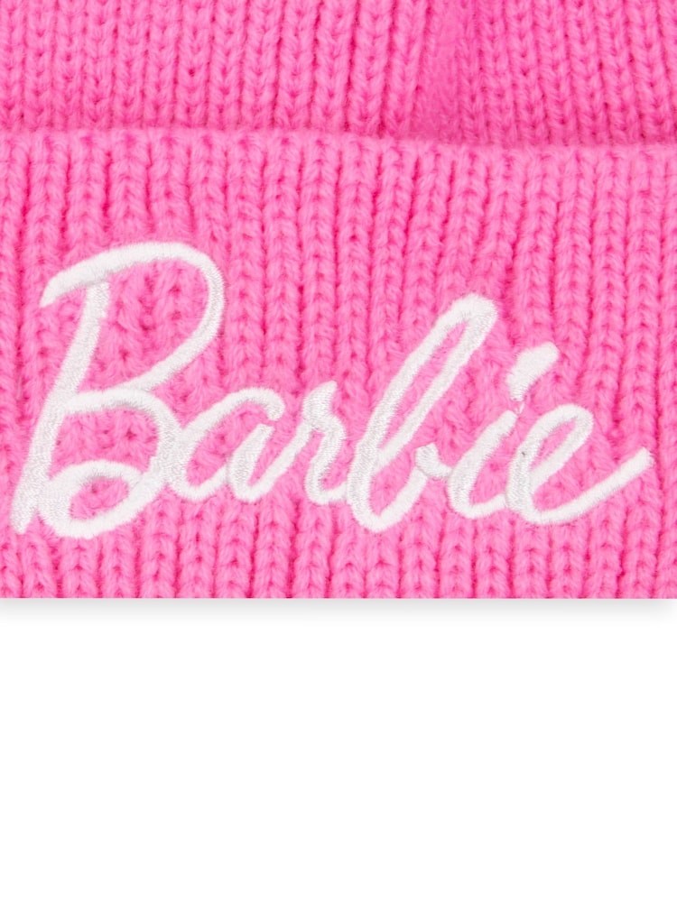 Character Pink Barbie Embroidered Winter Hat - Image 4 of 4