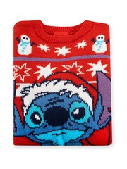 Character Red Disney Lilo And Stitch Christmas Jumper - Image 3 of 6