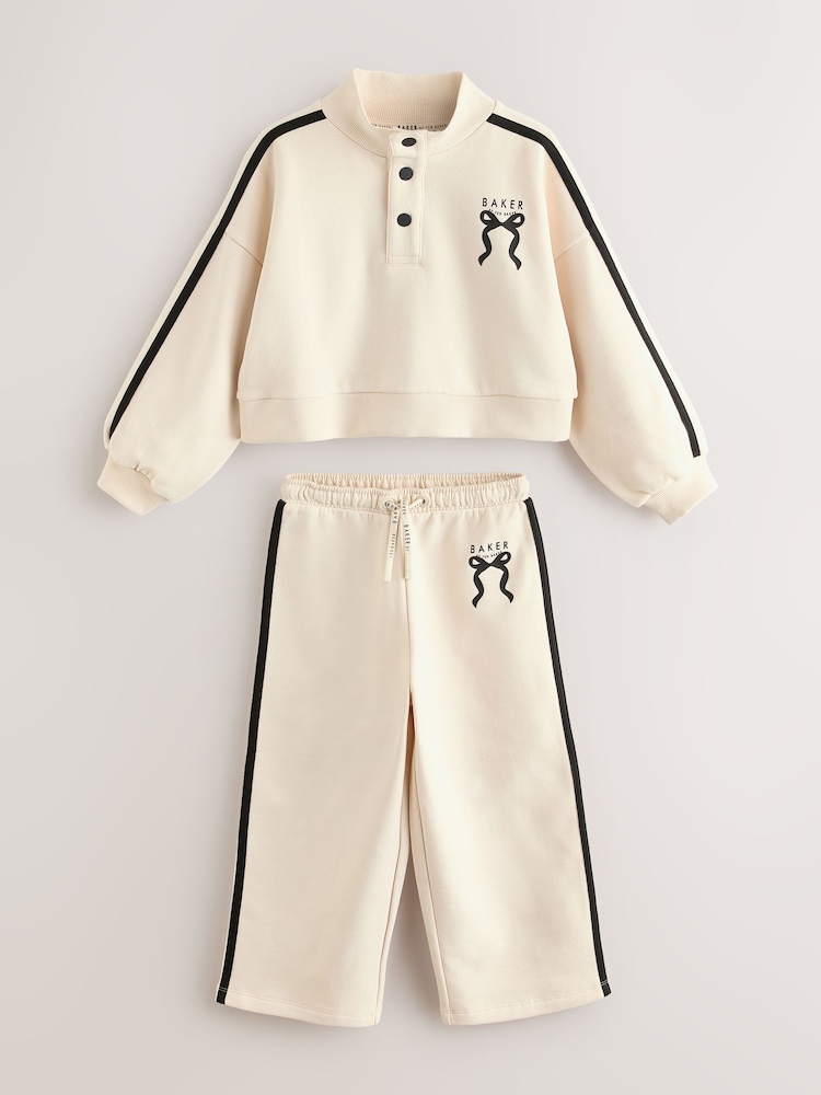 Baker by Ted Baker Funnel Neck Sweat & Wide Leg Joggers Set 2 Piece - Image 1 of 8