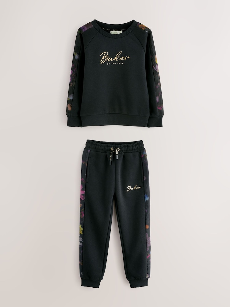 Baker by Ted Baker Floral Print Organza Sweat Top & Joggers Set 2 Piece - Image 1 of 7 Baker by Ted Baker Floral Print Organza Sweat Top & Joggers Set 2 Piece - Image 1 of 7