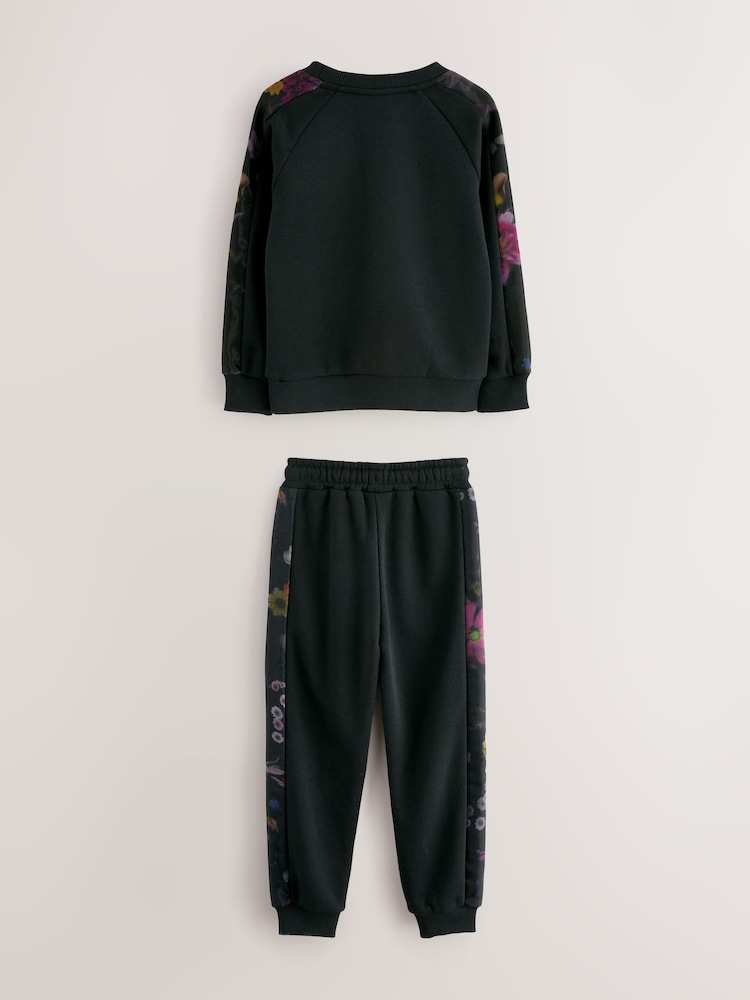 Baker by Ted Baker Floral Print Organza Sweat Top & Joggers Set 2 Piece - Image 2 of 7 Baker by Ted Baker Floral Print Organza Sweat Top & Joggers Set 2 Piece - Image 2 of 7