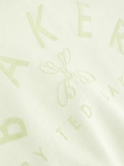 Baker by Ted Baker 2 Piece Lime Green Boxy Flock Print Hoodie and Flare Set - Image 15 of 15
