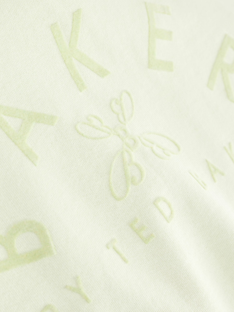 Baker by Ted Baker 2 Piece Lime Green Boxy Flock Print Hoodie and Flare Set - Image 15 of 15