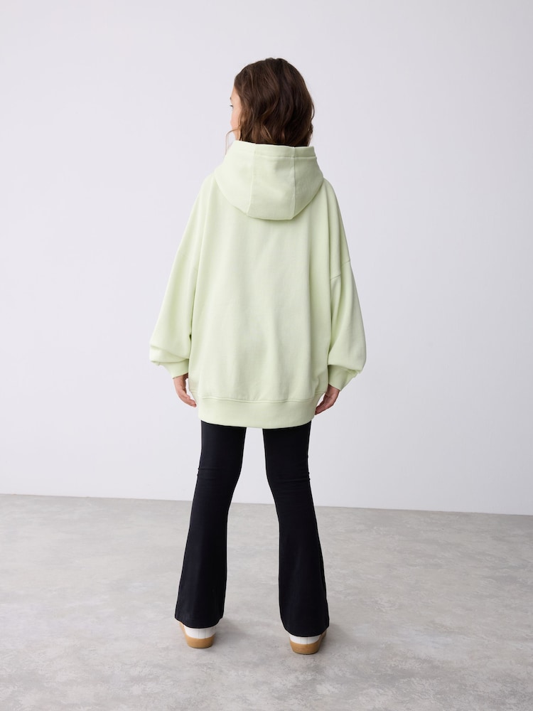 Baker by Ted Baker 2 Piece Lime Green Boxy Flock Print Hoodie and Flare Set - Image 2 of 15 Baker by Ted Baker 2 Piece Lime Green Boxy Flock Print Hoodie and Flare Set - Image 2 of 15
