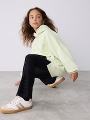Baker by Ted Baker 2 Piece Lime Green Boxy Flock Print Hoodie and Flare Set - Image 4 of 15