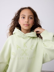 Baker by Ted Baker 2 Piece Lime Green Boxy Flock Print Hoodie and Flare Set - Image 6 of 15