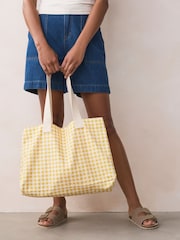 Yellow Print Reusable Canvas Bag - Image 2 of 8