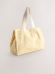 Yellow Print Reusable Canvas Bag - Image 4 of 8