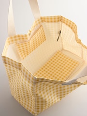 Yellow Print Reusable Canvas Bag - Image 6 of 8
