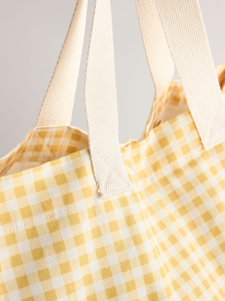 Yellow Print Reusable Canvas Bag - Image 8 of 8