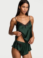 Victoria's Secret satijnen cami-set met kanten rand - Image 1 of 3