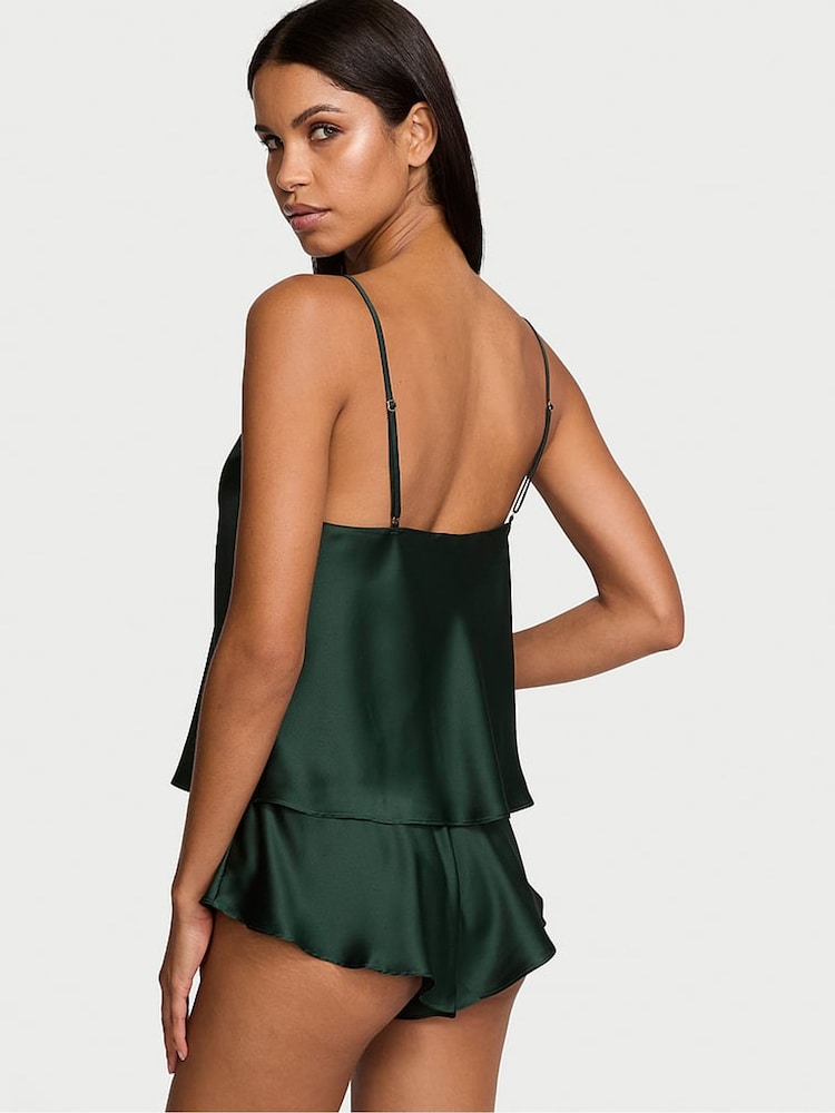 Victoria's Secret satijnen cami-set met kanten rand - Image 2 of 3