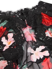 Victoria's Secret Black Floral Atelier Bolero Crop Top - Image 4 of 4