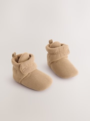 Tan Brown Baby Touch Fastening Slipper Boots (0-2mths) - Image 1 of 7