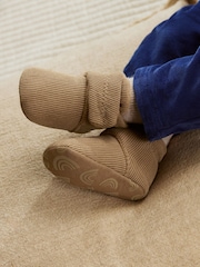 Tan Brown Baby Touch Fastening Slipper Boots (0-2mths) - Image 2 of 7