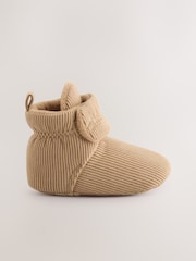 Tan Brown Baby Touch Fastening Slipper Boots (0-2mths) - Image 5 of 7