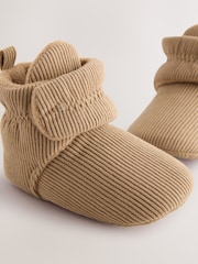 Tan Brown Baby Touch Fastening Slipper Boots (0-2mths) - Image 7 of 7