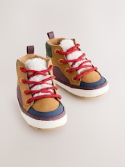 Hellbraun - Baby Elastic Lace Boots (0-2mths) - Bild 1 von 5