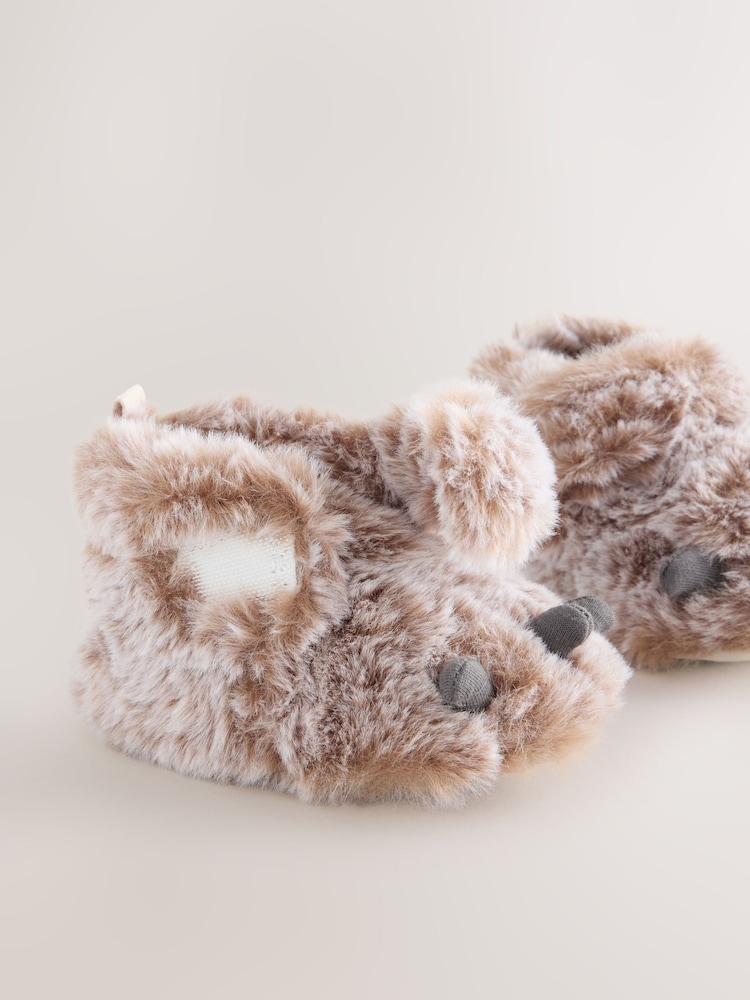 Neutral Bear Claw Baby Touch Fastening Slipper Boots (0-2mths) - Image 5 of 5 Neutral Bear Claw Baby Touch Fastening Slipper Boots (0-2mths) - Image 5 of 5