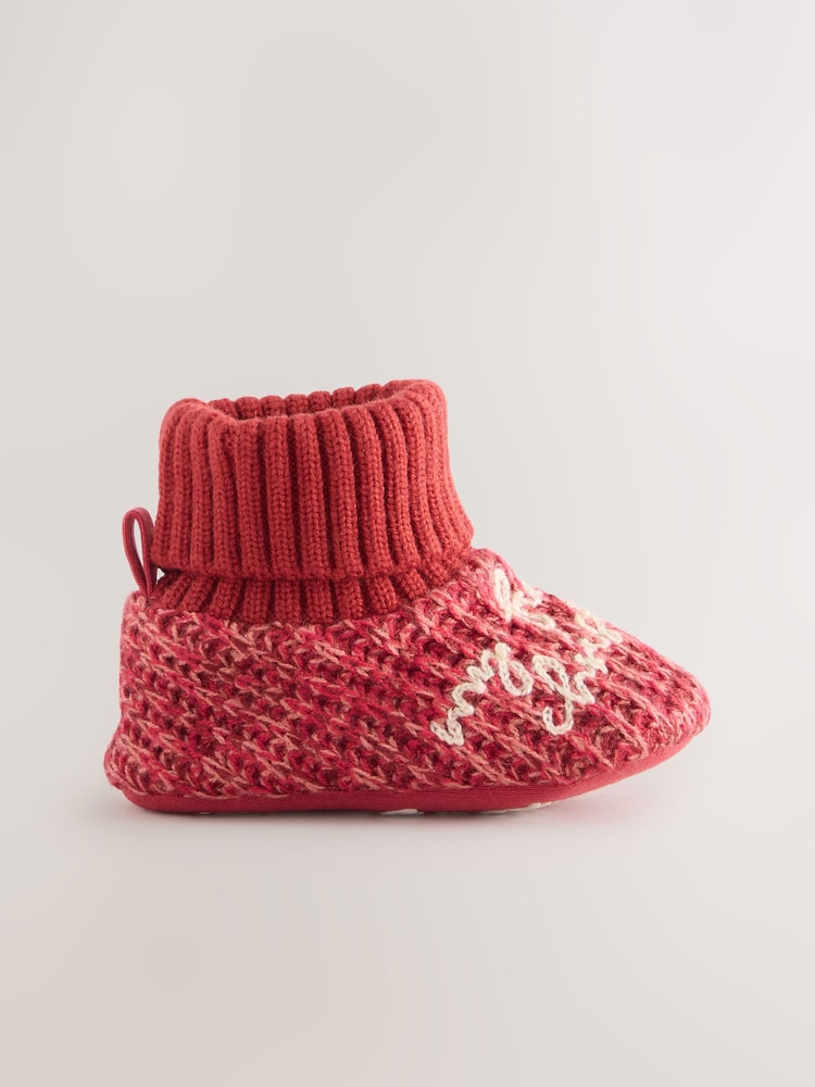 Red My First Christmas Baby Socks Top Boot Shoes (0-12mths) - Image 2 of 5