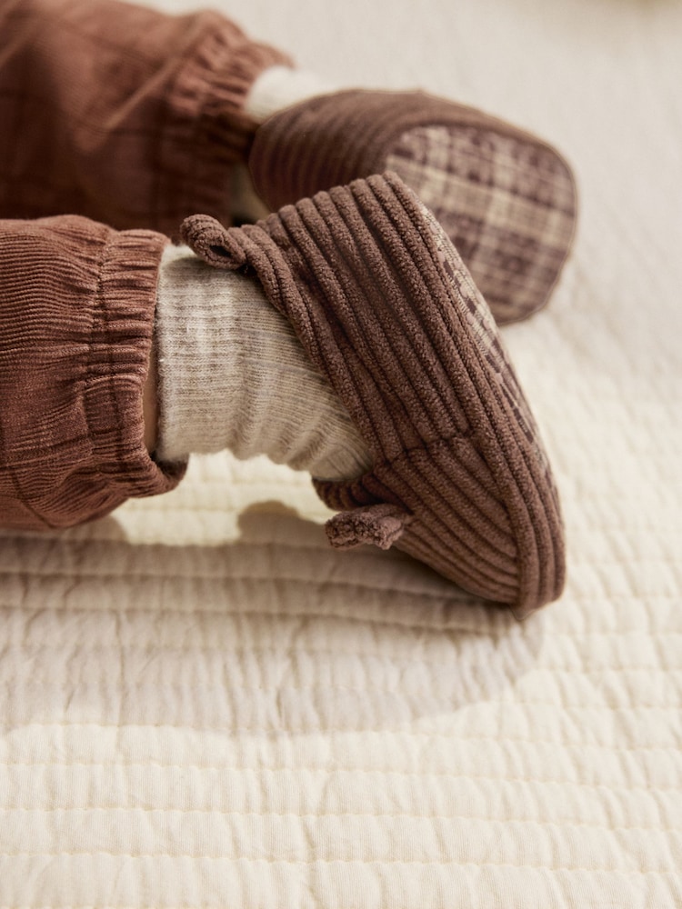 Chocolate Brown Bear Baby Slip-Ons Shoes (0-2mths) - Image 7 of 7