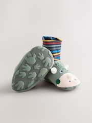 Green Dinosaur Baby Sock Top Boot Shoes (0-18mths) - Image 3 of 4