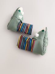 Green Dinosaur Baby Sock Top Boot Shoes (0-18mths) - Image 4 of 4