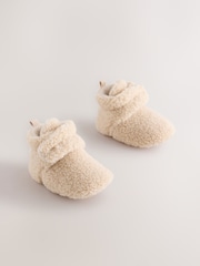 Neutral Borg Baby Touch Fastening Slipper Boots (0-2mths) - Image 1 of 5